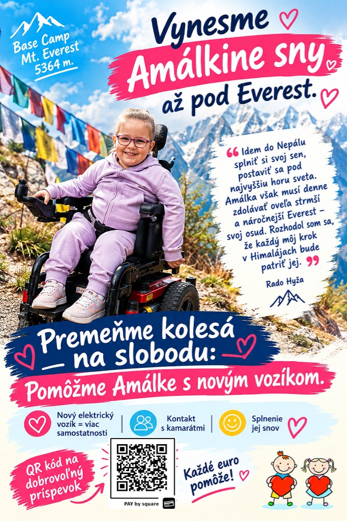 Oficiálny plagát zbierky: Vynesme Amálkine sny až pod Everest